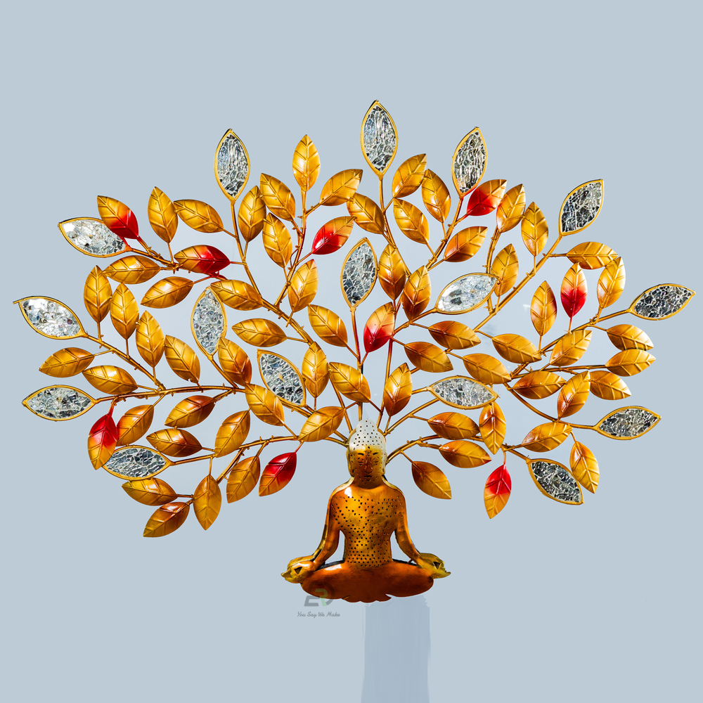 Jamic Iron Budha Tree Mosiac With Led