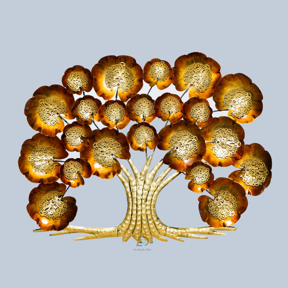 Cubo Iron Tree Wall Hanging With Led